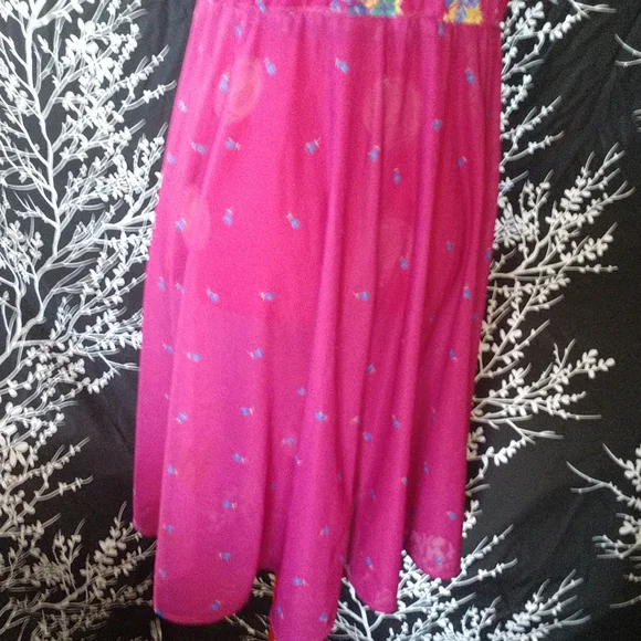 Vintage 70s Topper Brand Magenta Floral Dress - Picture 5 of 5